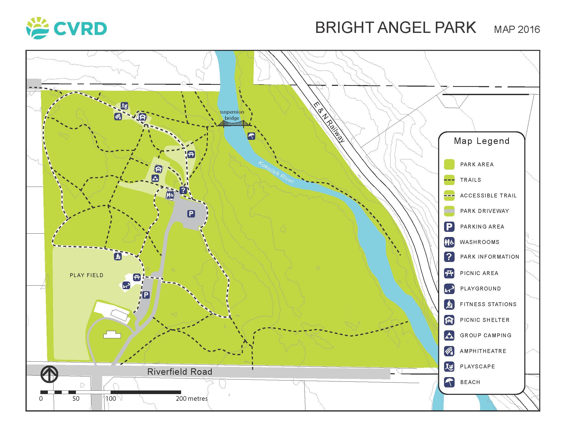 Bright Angel Park Map 2016